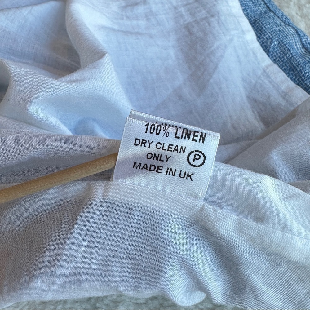 💥SALE💥 Goat NWOT Renoir Linen Cotton Blue Neck Long Sleeve Top Shirt XS (2) - Picture 10 of 12